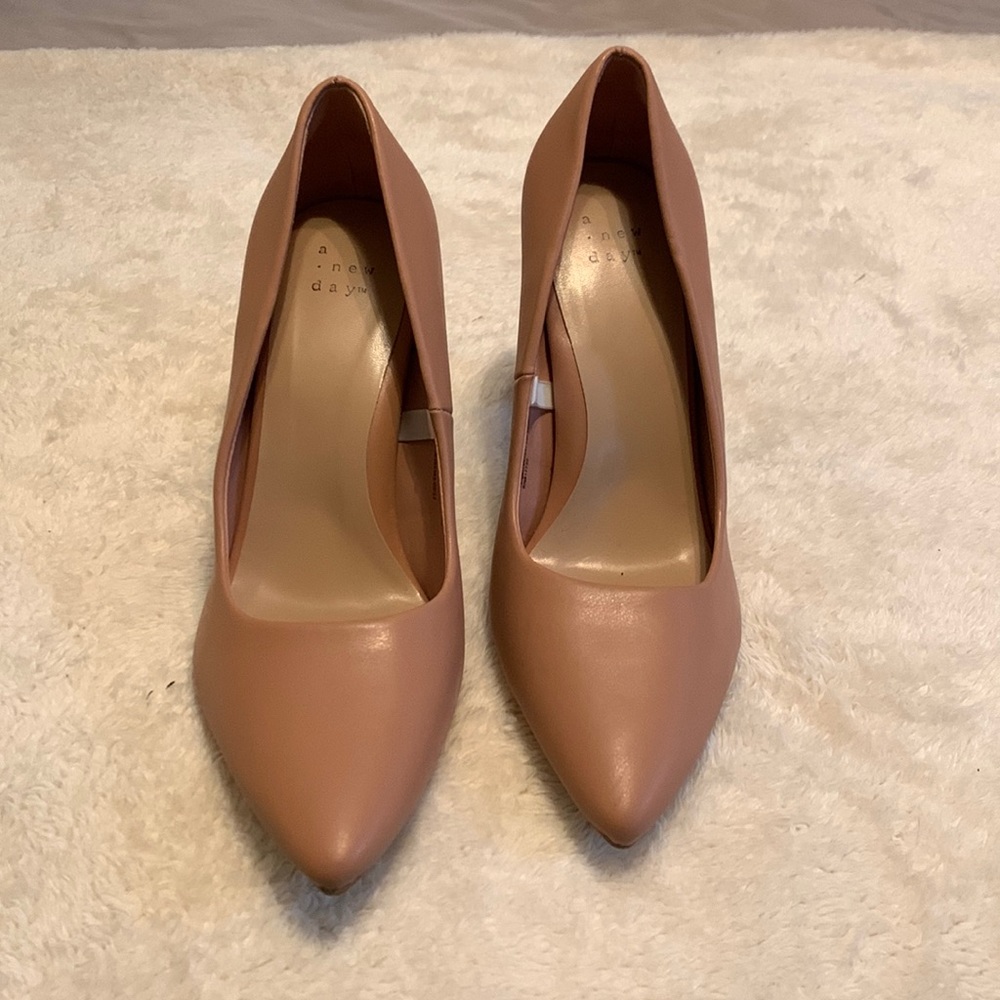 Blush/nude colors pumps. Worn one time! (Target brand- a new day)